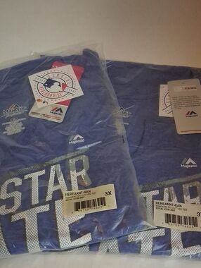 2 New Texas Rangers Lone Star State 3X Tshirts Majestic